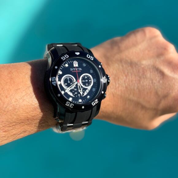 Invicta Pro Diver Scuba 37231 Mens 48mm Chronograph Black Quartz 100m NIBWT - Picture 16 of 17